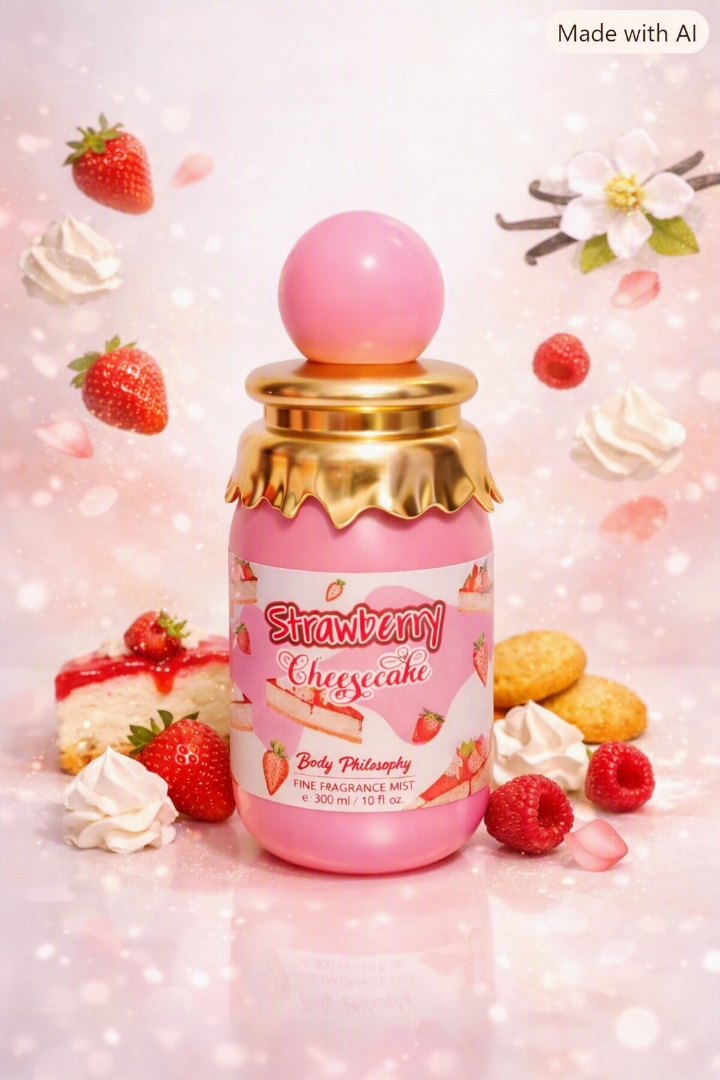 بادی میست دسر توت فرنگی 300میل Strawberry