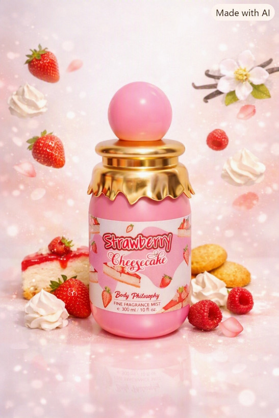بادی میست دسر توت فرنگی 300میل Strawberry