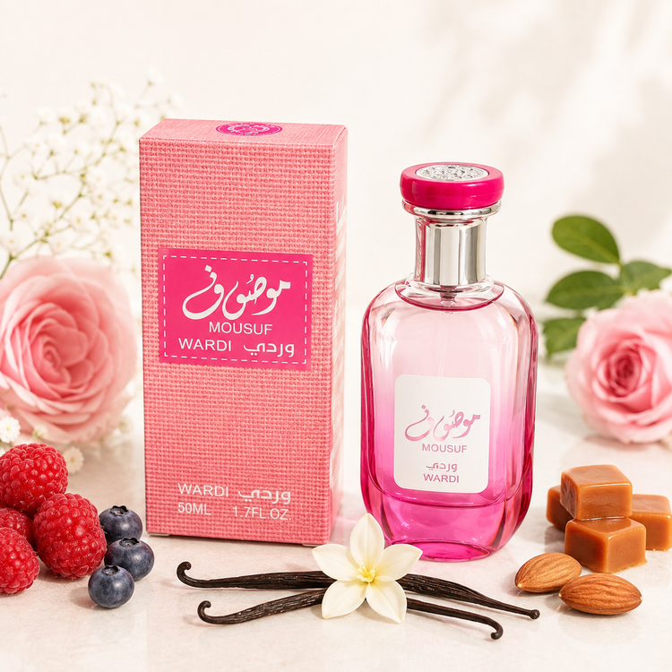 عطر موصوف صورتی 50میل ارض الزعفران
